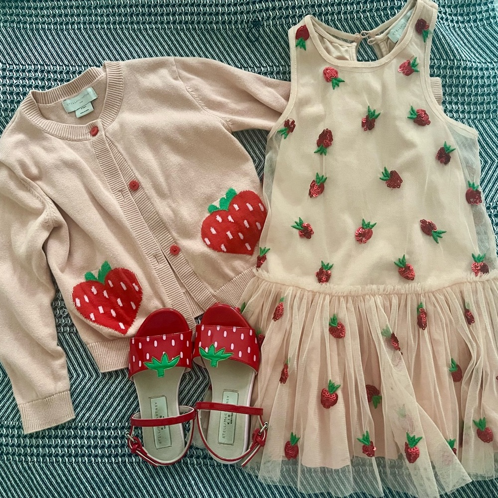 Stella McCartney strawberry dress set